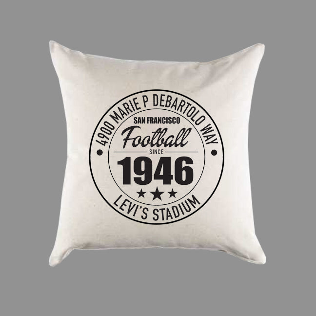 San Francisco Football | Levi's Stadium Address Canvas Pillow or Pillow Cover