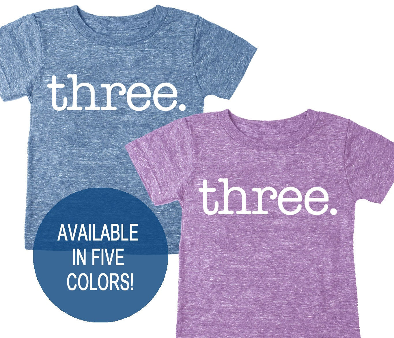 3rd Birthday 'Three' Tri blend T-Shirt