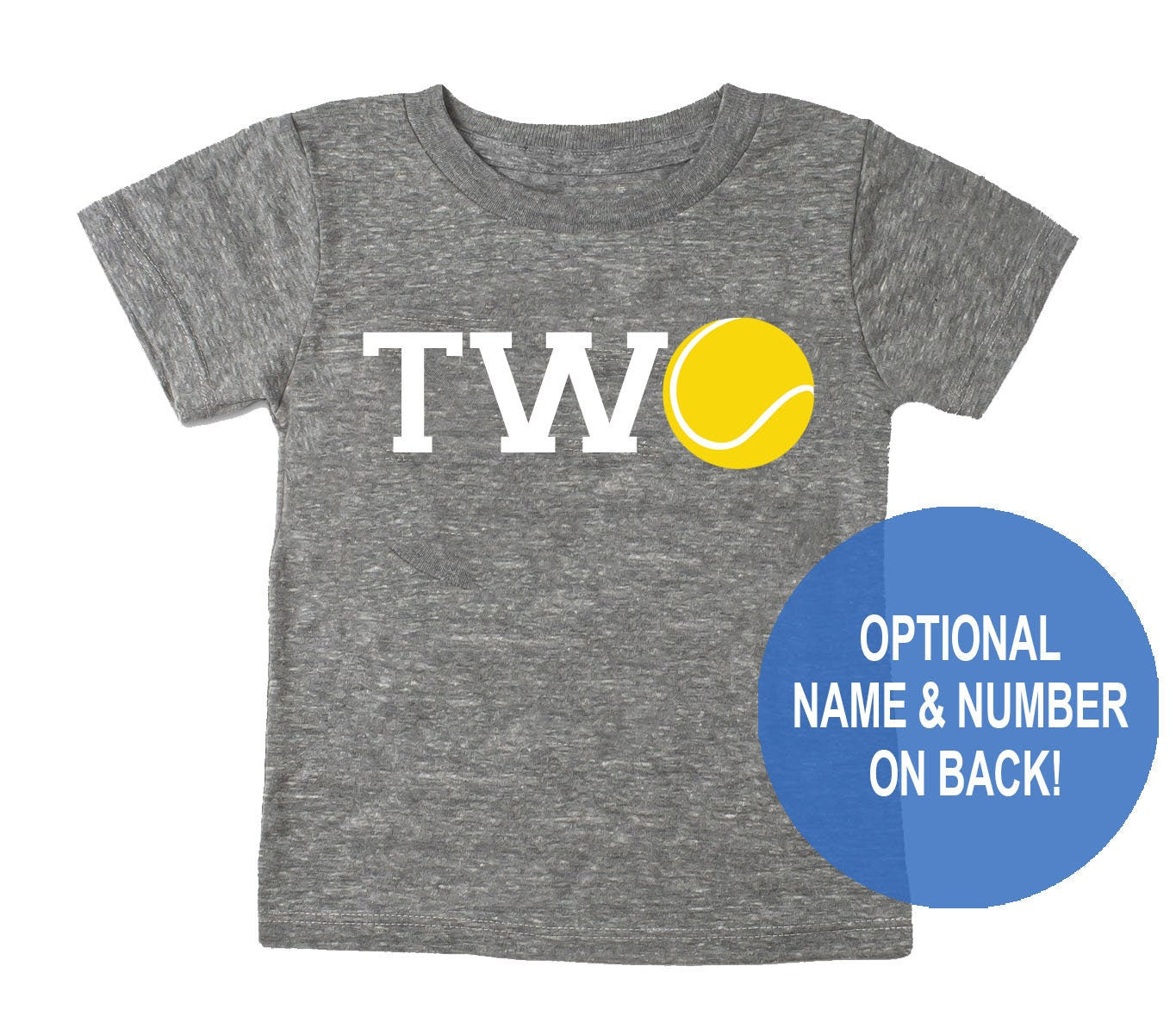 2nd Birthday 'Two' Tennis Ball Tri Blend T-Shirt