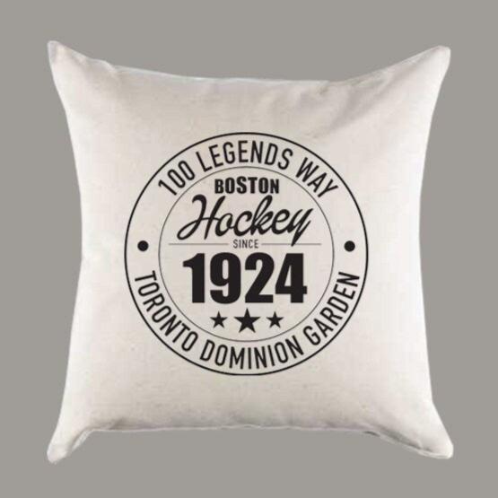 Boston Bruins Hockey | Toronto Dominion Garden Address Canvas Pillow or Pillow Cover