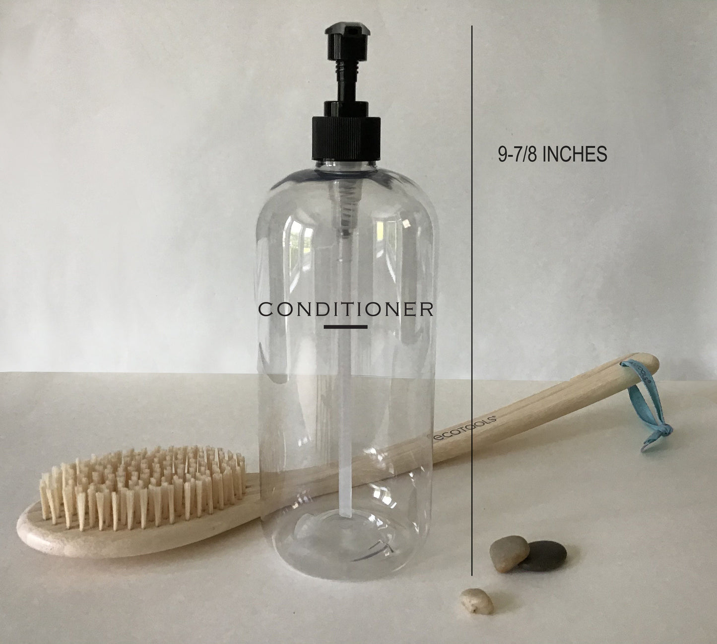 32 ounce Clear Plastic Shampoo or Conditioner Dispenser Bottle