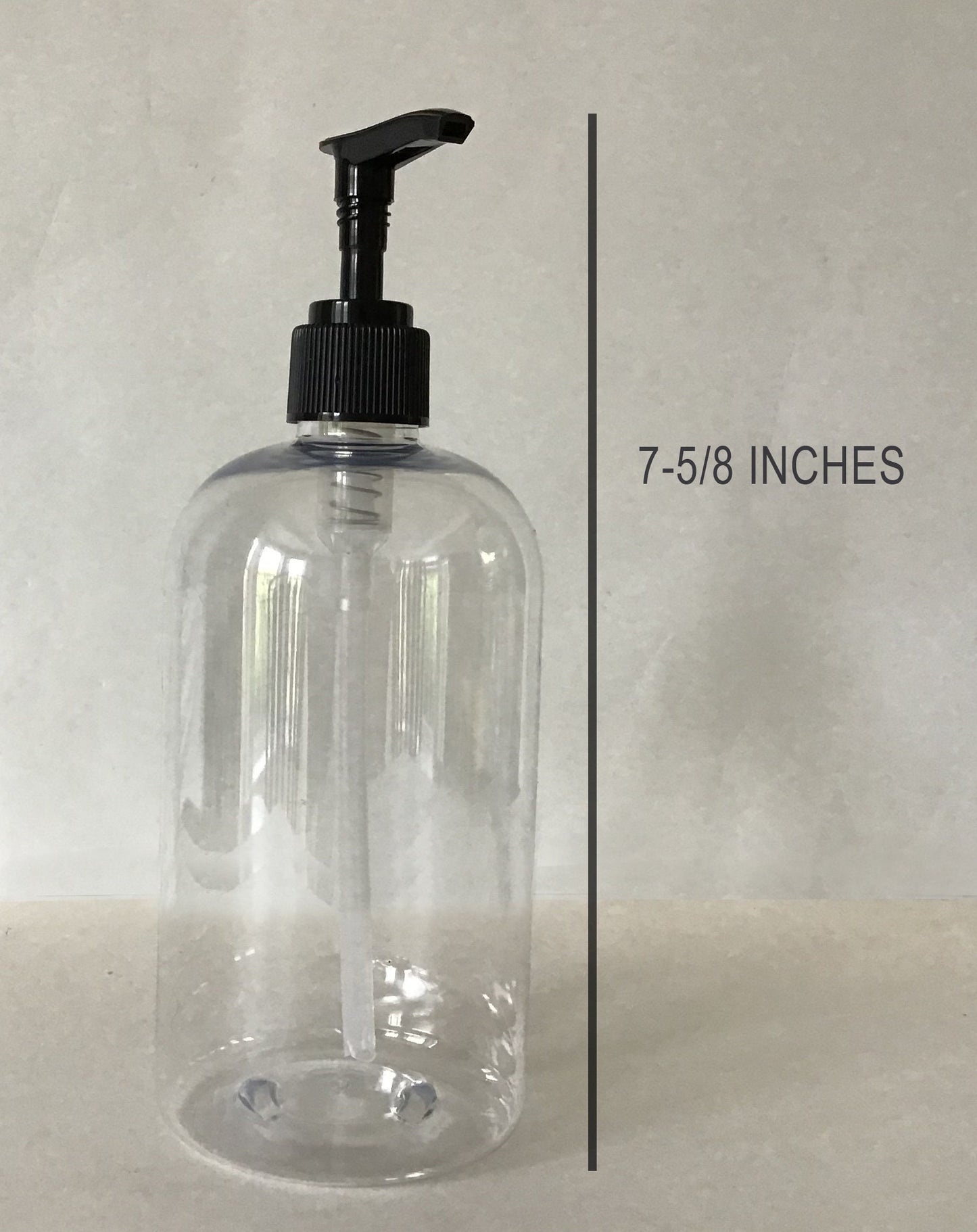 16 ounce Clear Shampoo or Conditioner Dispenser Bottle