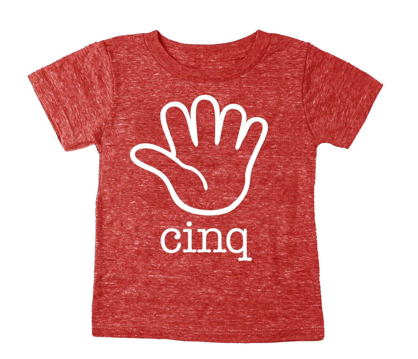 5th Birthday 'Cinq' Tri Blend T-Shirt