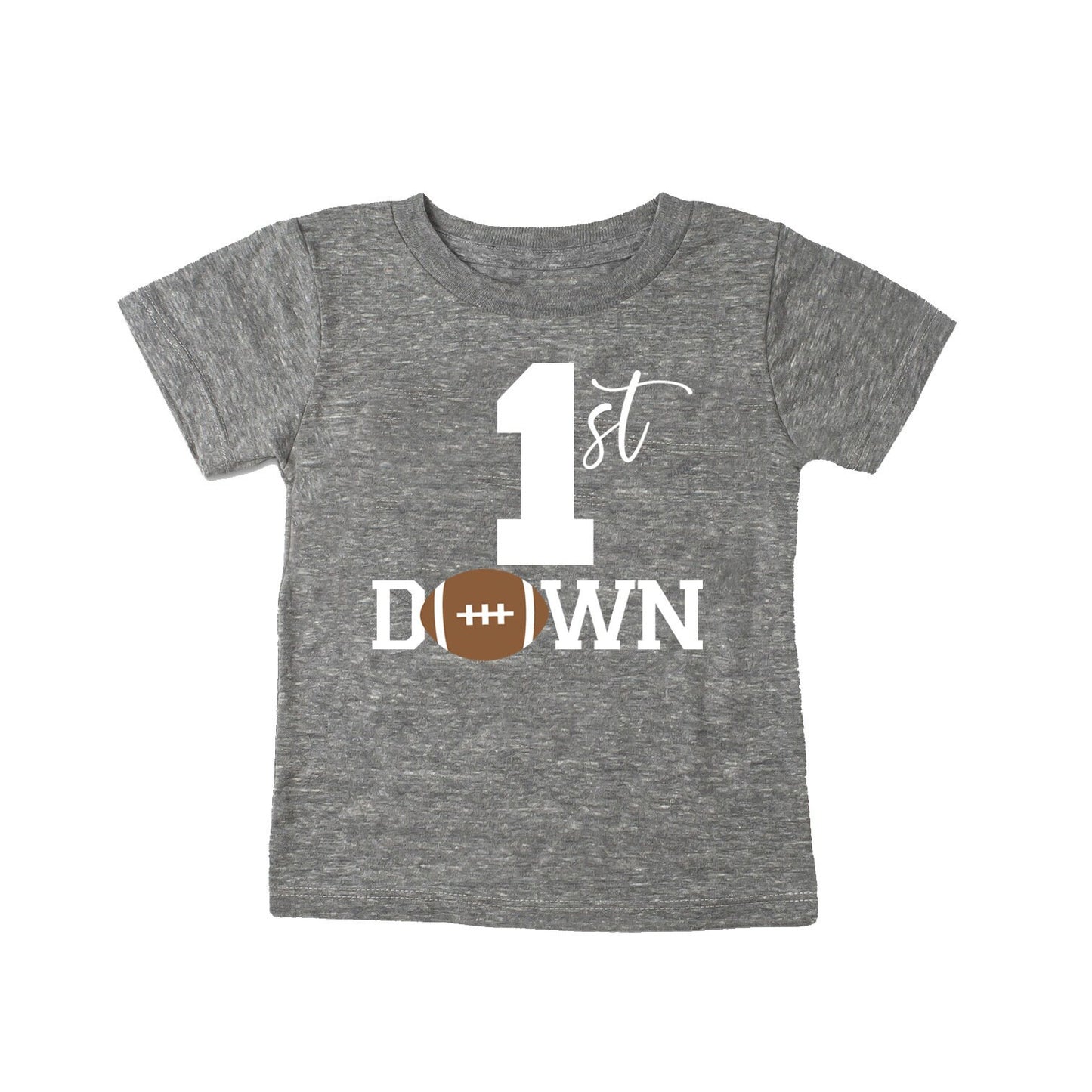1st Birthday '1st Down' Football Tri Blend T-Shirt