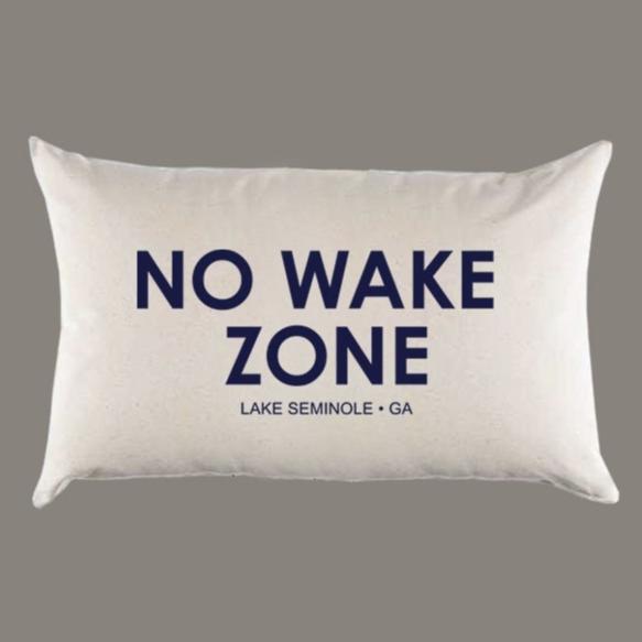Personalized 'No Wake Zone' Canvas Pillow or Pillow Cover