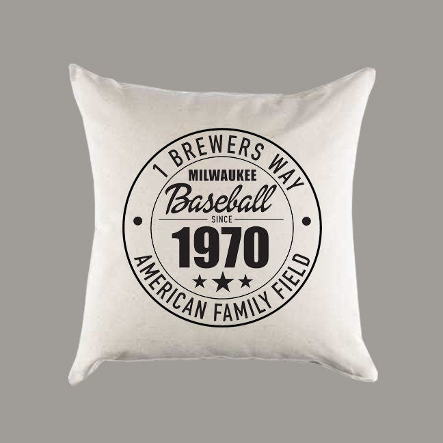 Milwaukee Brewers Baseball | American Family Field Canvas Pillow or Pillow Cover