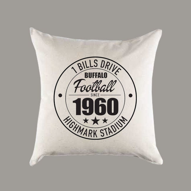 Buffalo Bills Football | Highmark Stadium Address Canvas Pillow or Pillow Cover