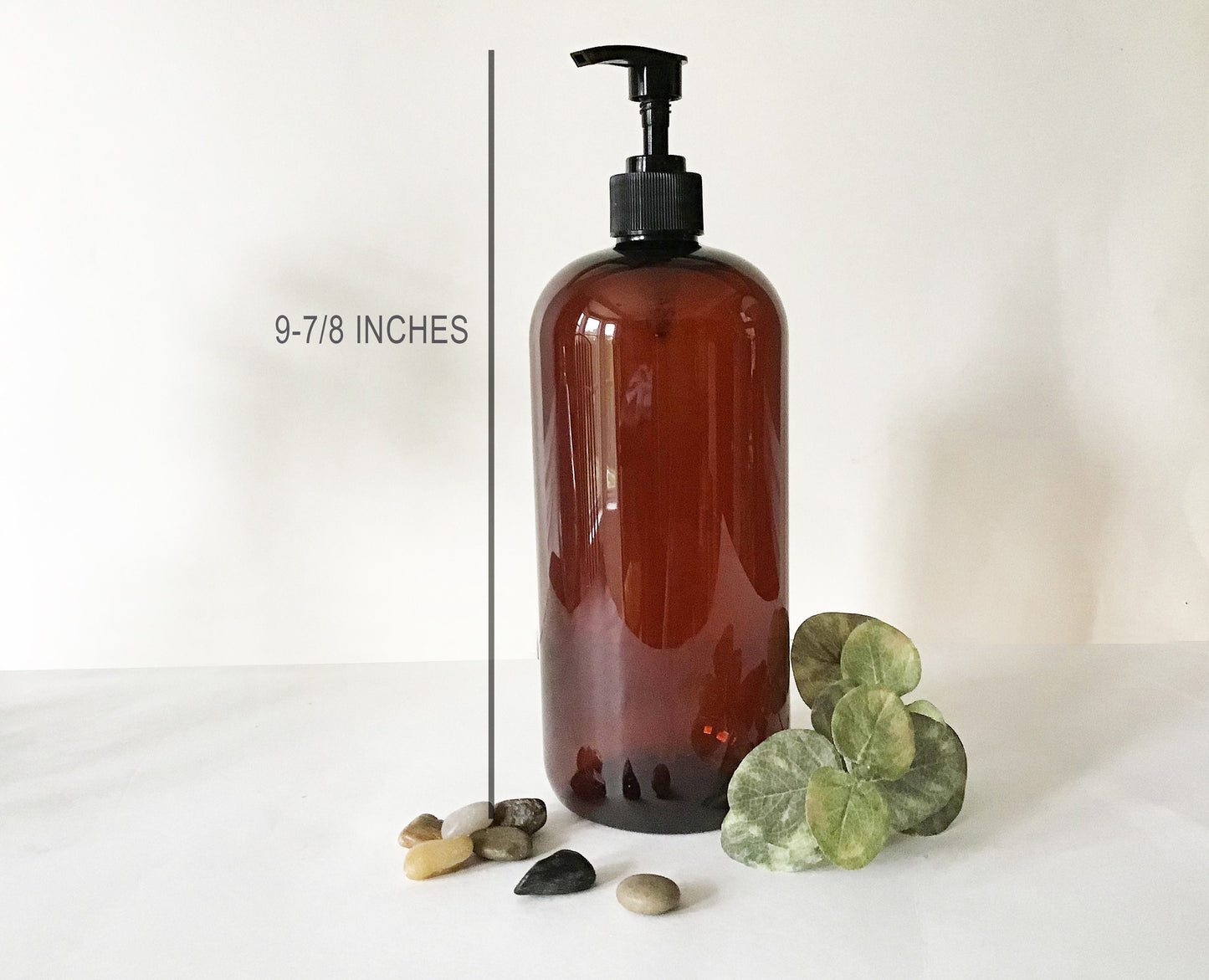 32 ounce Amber Plastic Shampoo or Conditioner Dispenser Bottle