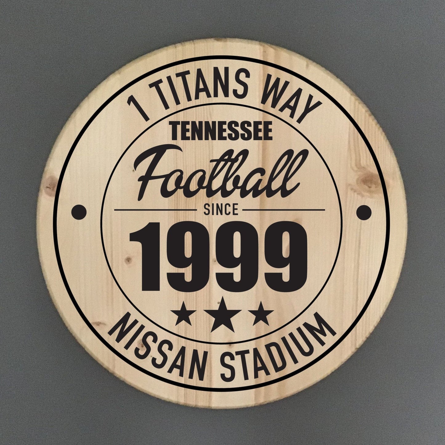 Tennessee Football | Nissan Stadium Address Solid Pine Wood Sign