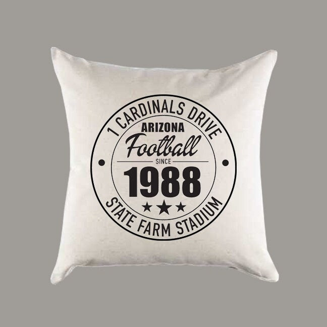 Arizona Cardinals Football 16" or 18" Canvas Pillow or Pillow Cover