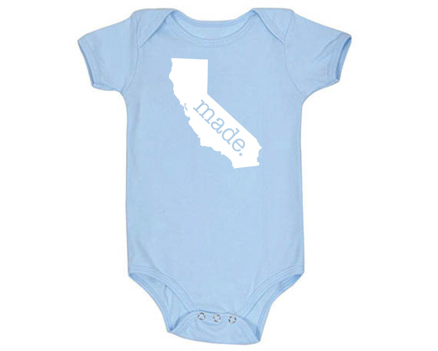 California 'Made.' Cotton One Piece Bodysuit - Infant Girl and Boy Gift American Made Baby Clothing