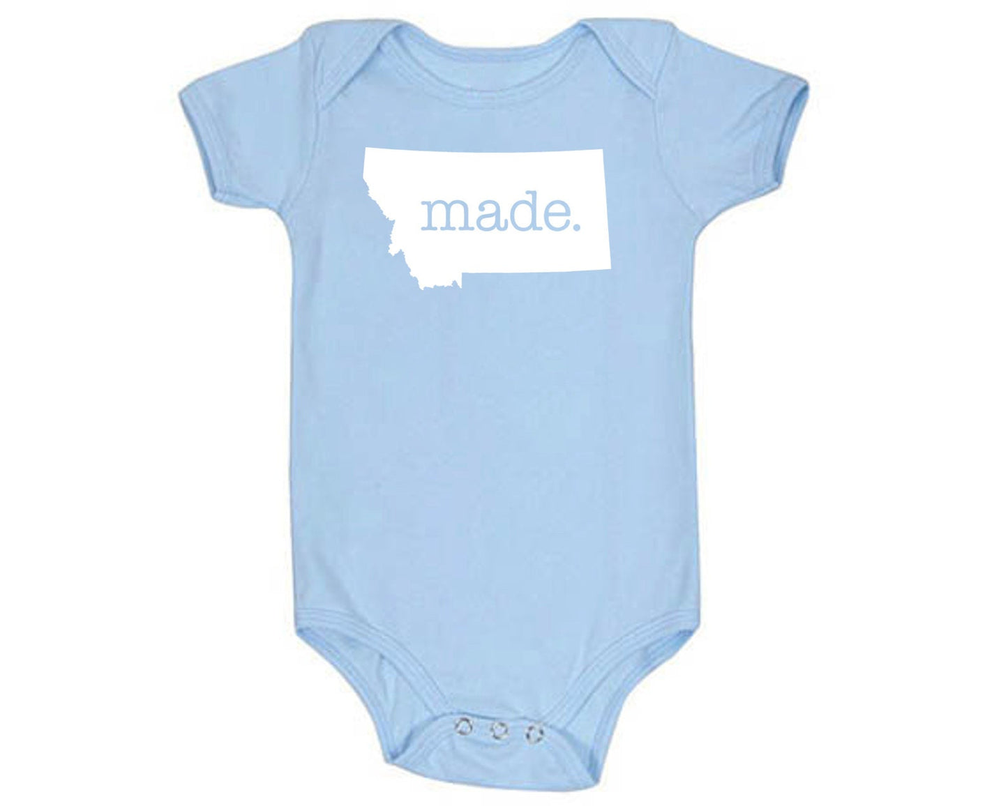 Montana 'Made.' Cotton One Piece Bodysuit - Infant Girl and Boy Gift American Made Baby Clothing