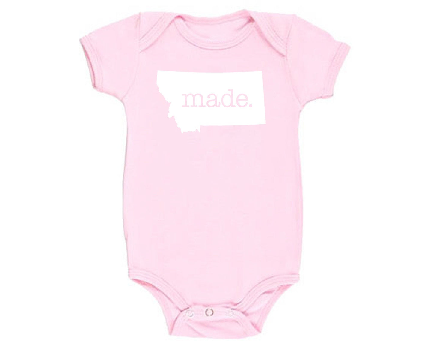 Montana 'Made.' Cotton One Piece Bodysuit - Infant Girl and Boy Gift American Made Baby Clothing