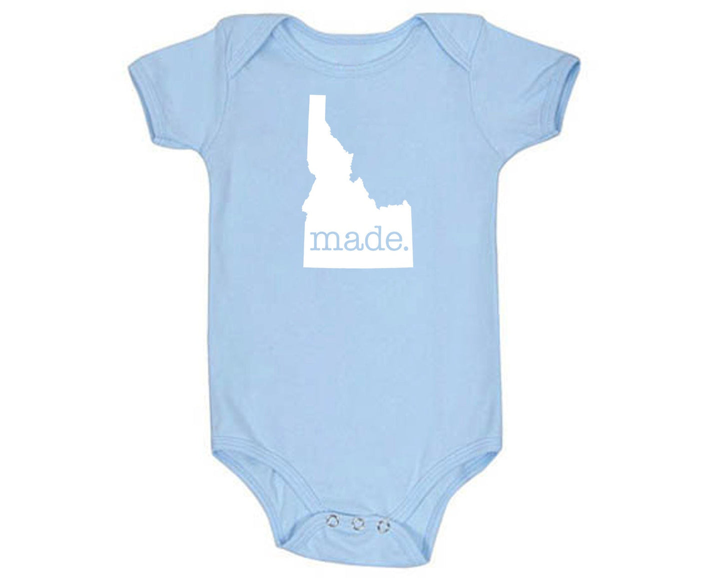 Idaho 'Made.' Cotton One Piece Bodysuit - Infant Girl and Boy Gift American Made Baby Clothing