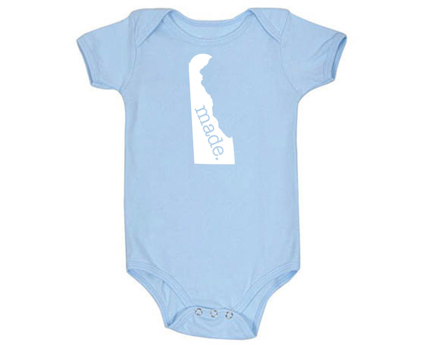 Delaware 'Made.' Cotton One Piece Bodysuit - Infant Girl and Boy Gift American Made Baby Clothing