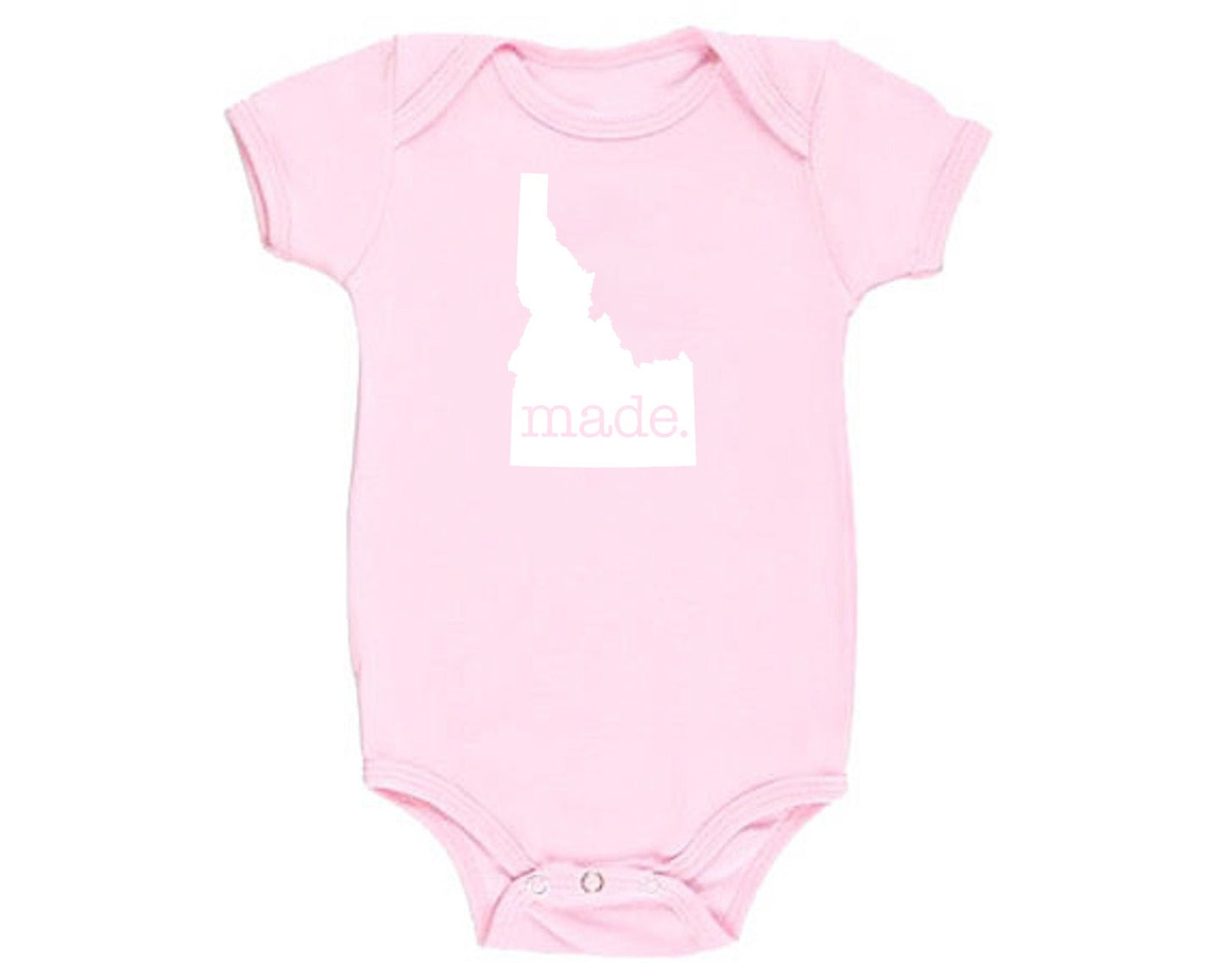 Idaho 'Made.' Cotton One Piece Bodysuit - Infant Girl and Boy Gift American Made Baby Clothing