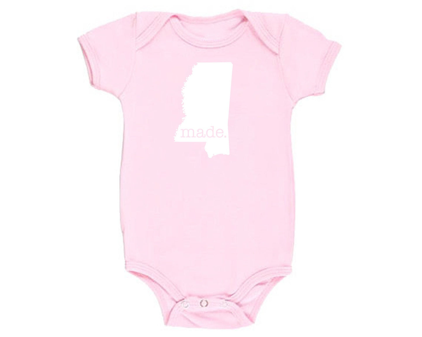 Mississippi 'Made.' Cotton One Piece Bodysuit - Infant Girl and Boy Gift American Made Baby Clothing