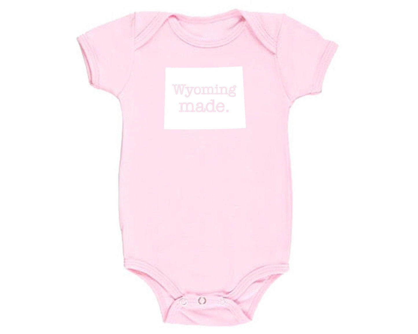 Wyoming 'Made.' Cotton One Piece Bodysuit - Infant Girl and Boy Gift American Made Baby Clothing