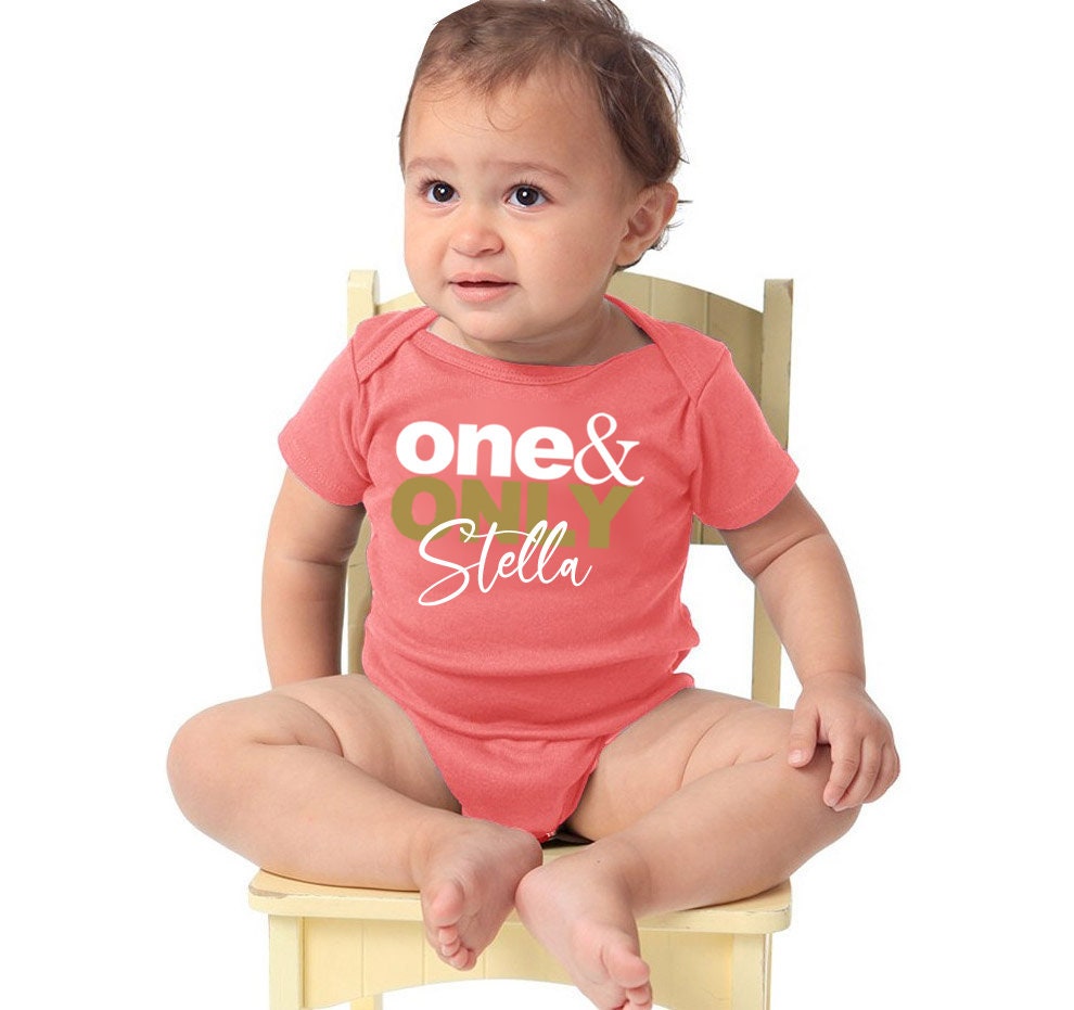 One & Only Personalized Cotton One Piece Baby Bodysuit