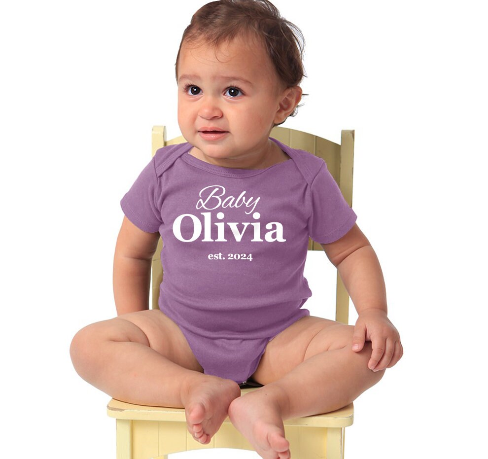 Personalized Baby Cotton One Piece Bodysuit