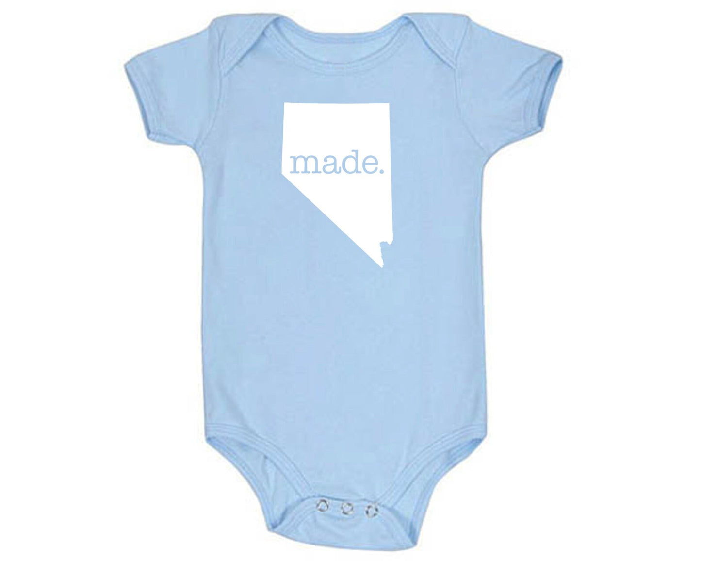 Nevada 'Made.' Cotton One Piece Bodysuit - Infant Girl and Boy Gift American Made Baby Clothing