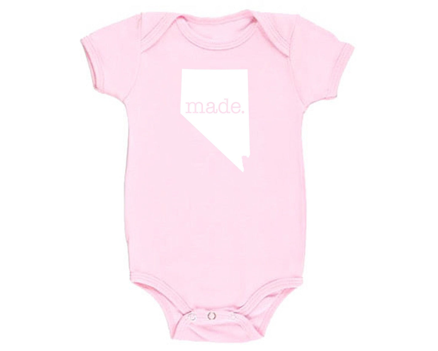 Nevada 'Made.' Cotton One Piece Bodysuit - Infant Girl and Boy Gift American Made Baby Clothing