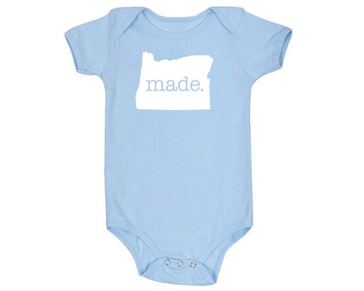 Oregon 'Made.' Cotton One Piece Bodysuit - Infant Girl and Boy Gift American Made Baby Clothing