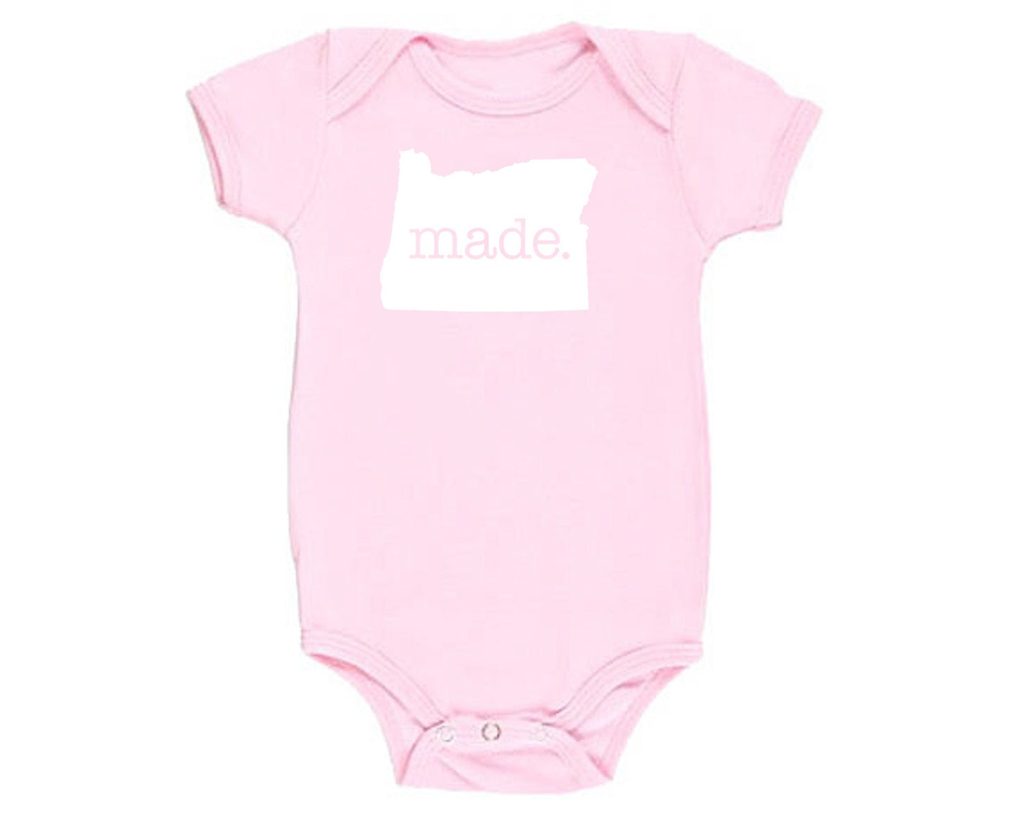 Oregon 'Made.' Cotton One Piece Bodysuit - Infant Girl and Boy Gift American Made Baby Clothing