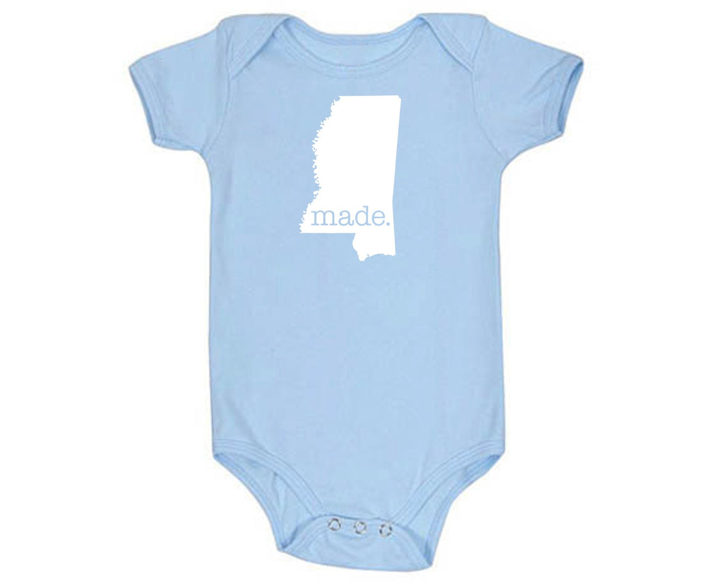 Mississippi 'Made.' Cotton One Piece Bodysuit - Infant Girl and Boy Gift American Made Baby Clothing