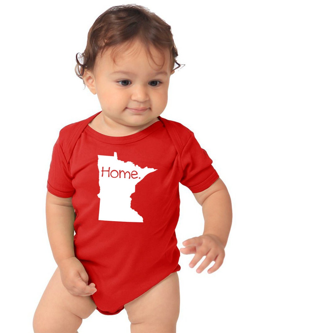 Baby 'Home' One Piece for Any State Cotton Baby One Piece Bodysuit - Infant Girl and Boy Gift