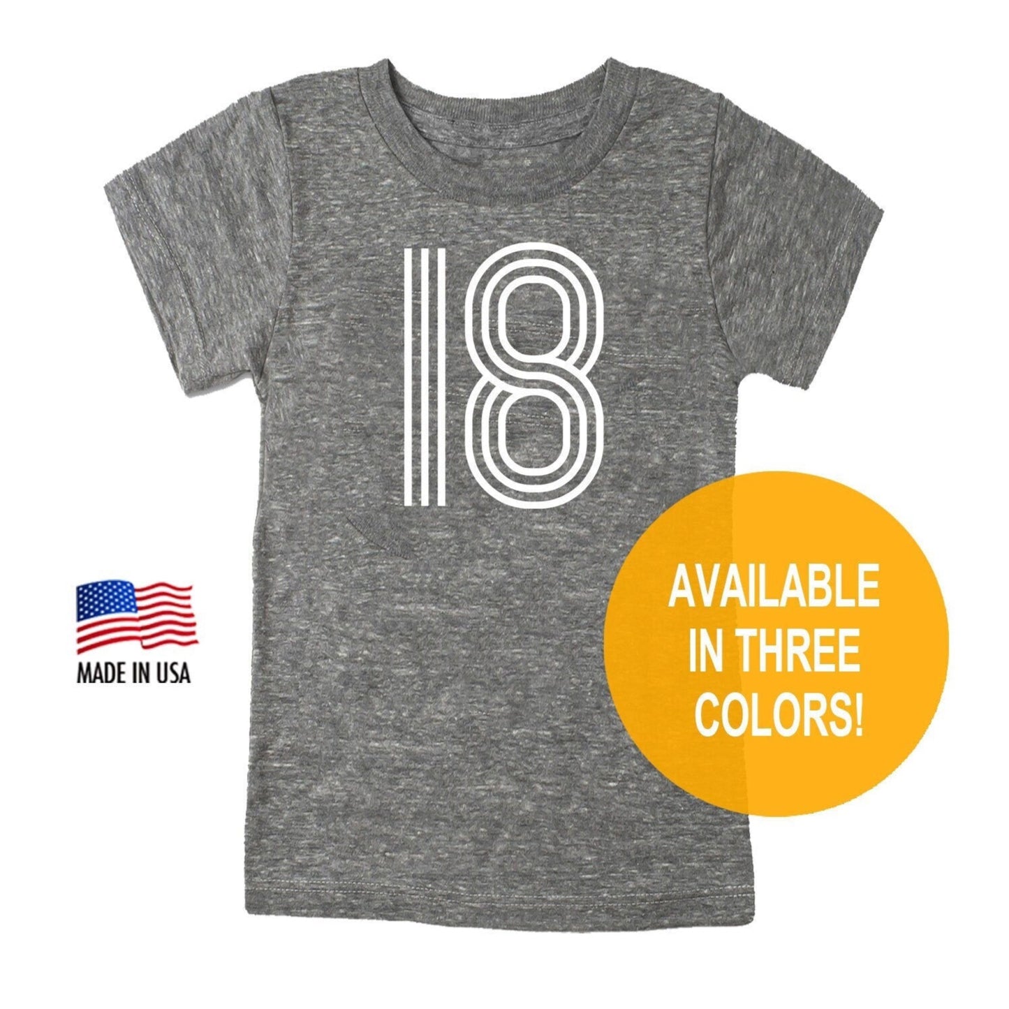 18th Birthday '18' Tri Blend T-Shirt
