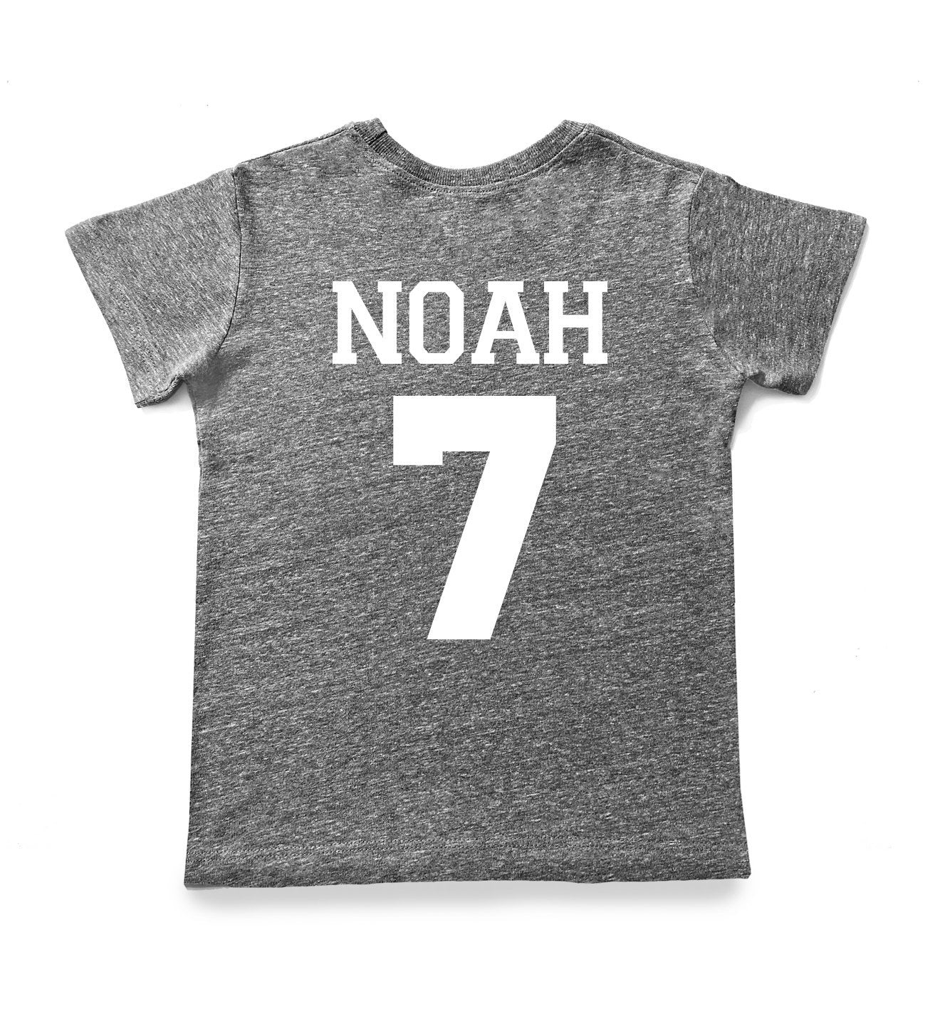 7th Birthday 'Seven' Hockey Puck Tri Blend T-Shirt