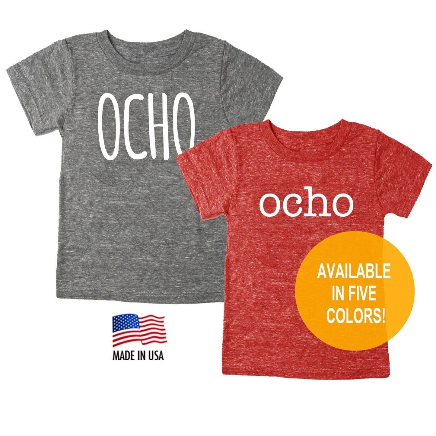 8th Birthday 'Ocho' Tri Blend T-Shirt
