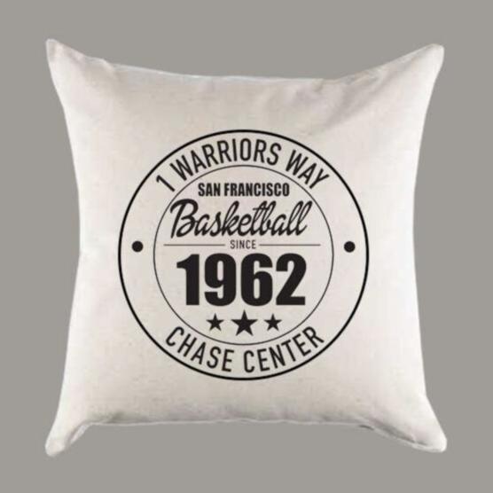 Golden State Warriors Basketball | Chase Center Address Canvas Pillow or Pillow Cover