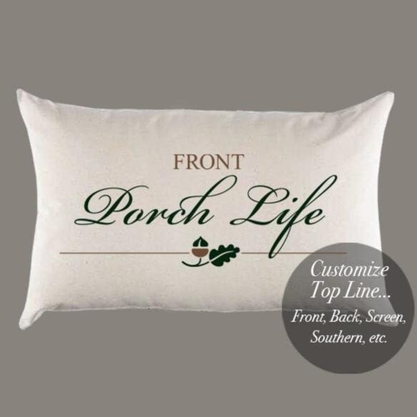 Custom 'Porch Life' Canvas Pillow or Pillow Cover