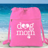 Dog Mom Canvas Backpack Cinch Sack