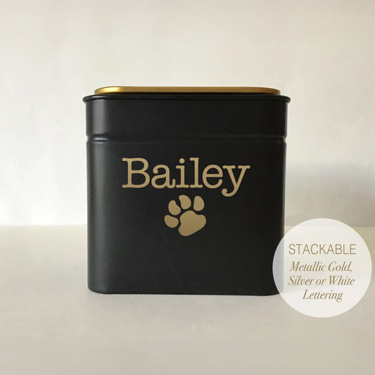 Personalized Pet Treat Tin Canister