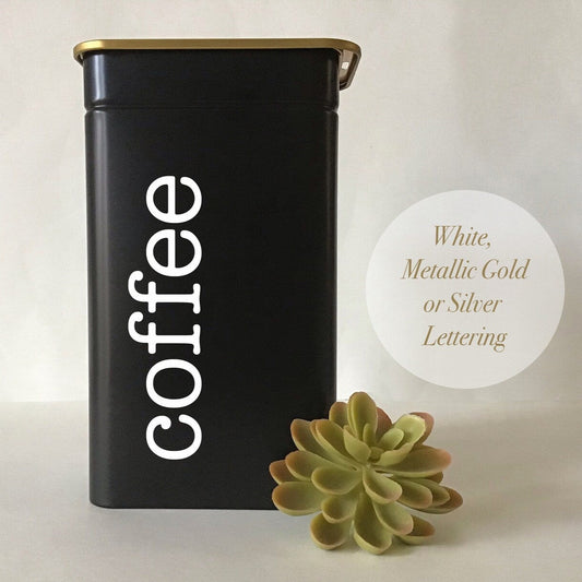 Coffee Tall Tin Canister