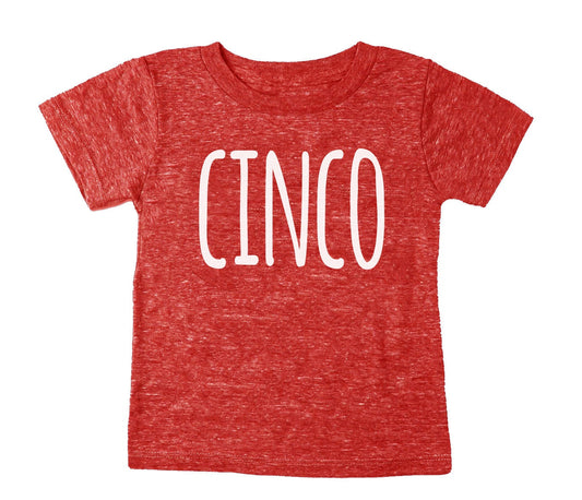 5th Birthday 'CINCO' Tri Blend T-Shirt