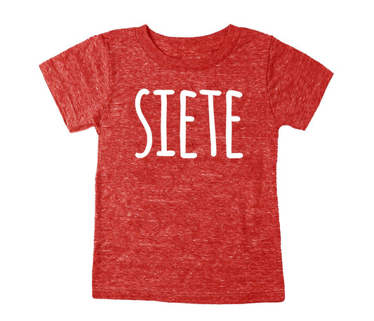 7th Birthday 'SIETE' Tri Blend T-Shirt