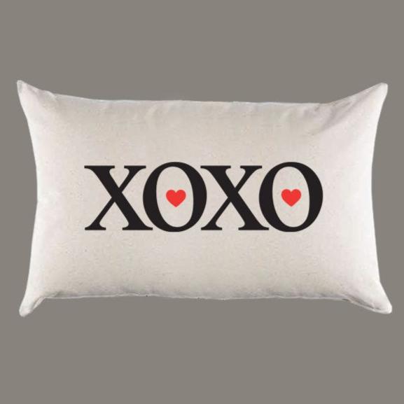 Custom 'XOXO' Canvas Pillow or Pillow Cover