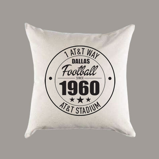 Dallas Cowboys Football | AT&T Stadium Address Canvas Pillow or Pillow Cover