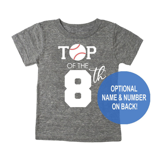Top of the 8th Birthday Tri blend T-shirt