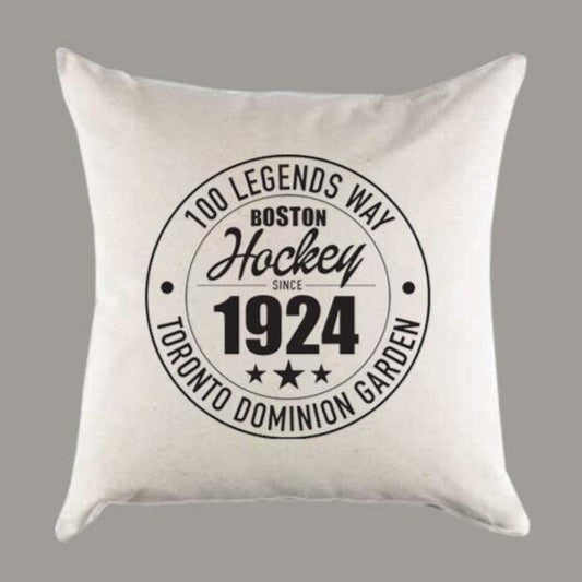 Boston Bruins Hockey | Toronto Dominion Garden Address Canvas Pillow or Pillow Cover