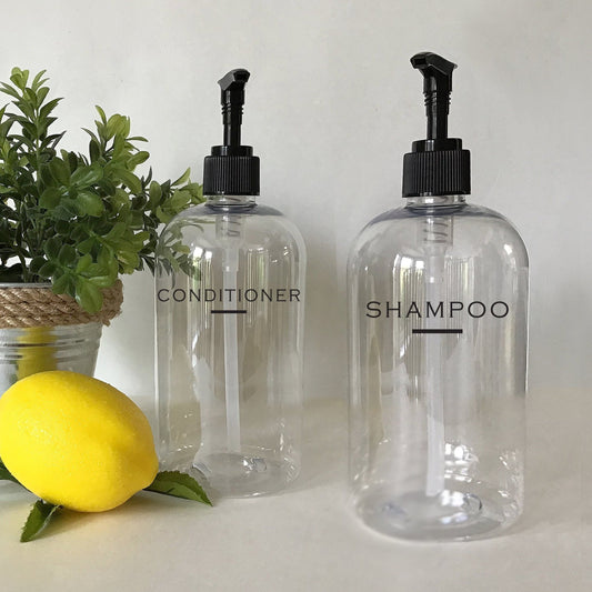 16 ounce Clear Shampoo or Conditioner Dispenser Bottle