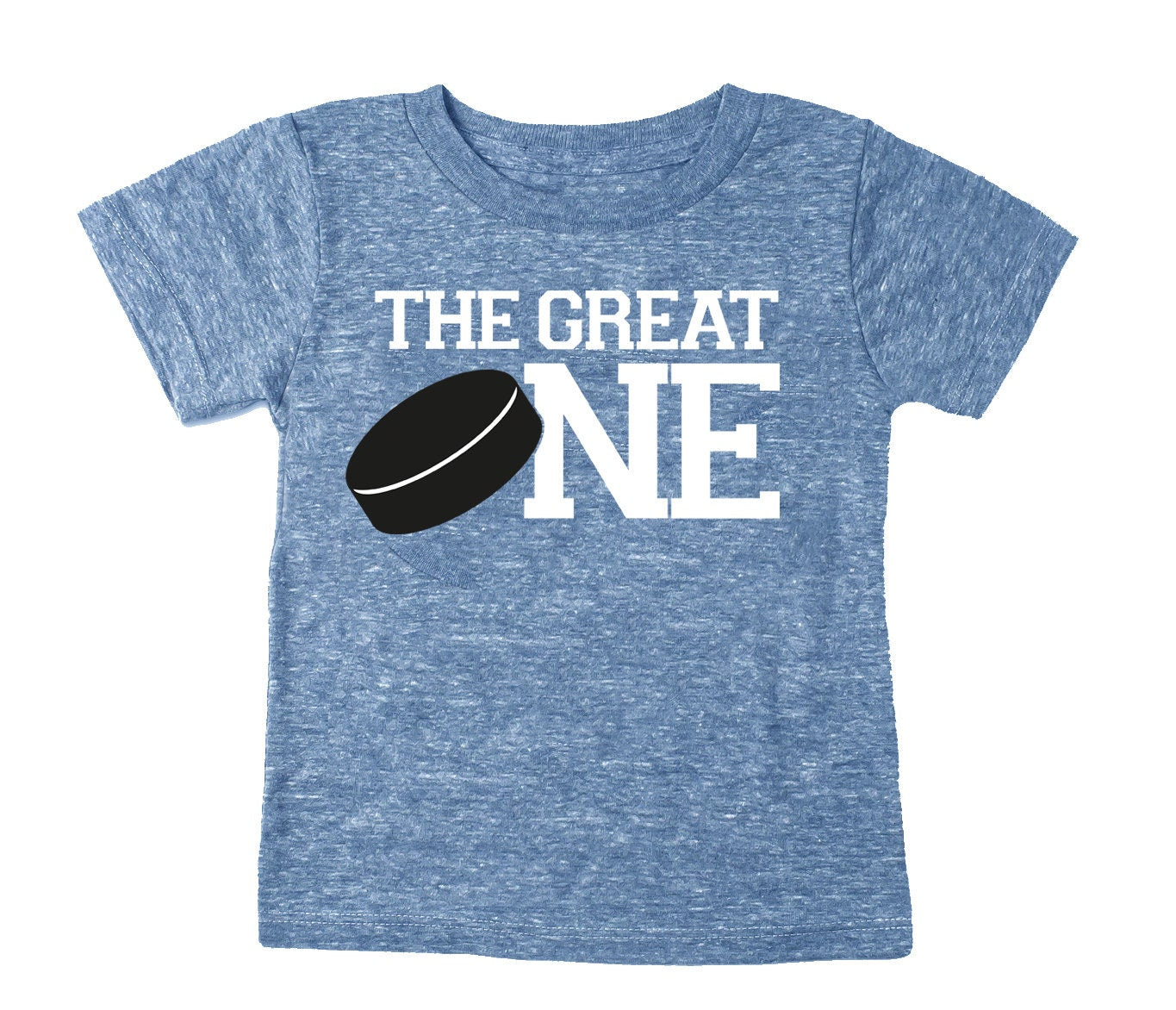 1st Birthday 'The Great One' Hockey Puck Tri Blend T-Shirt