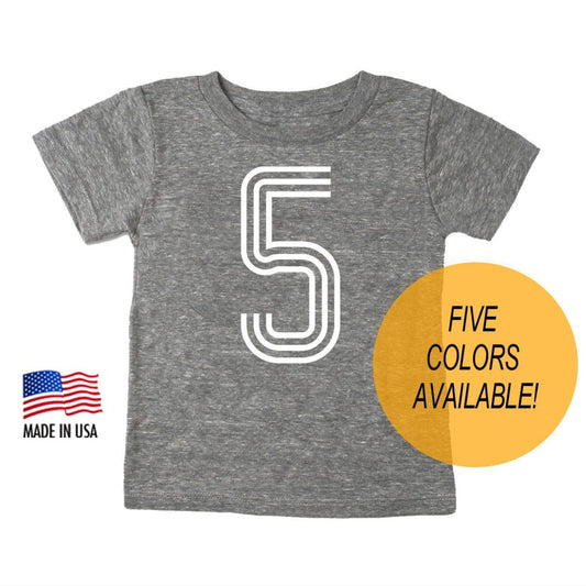 5th Birthday '5' Tri Blend T-Shirt