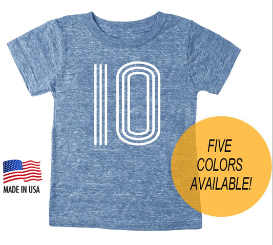 10th Birthday '10' Tri Blend T-Shirt