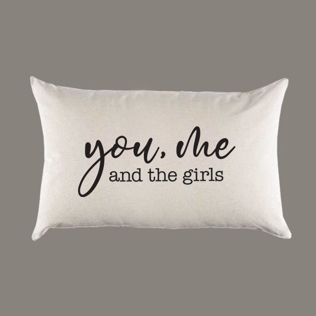 Custom You, Me and the Kids / Girls / Boys / Dogs / Cats  Canvas Pillow or Cover