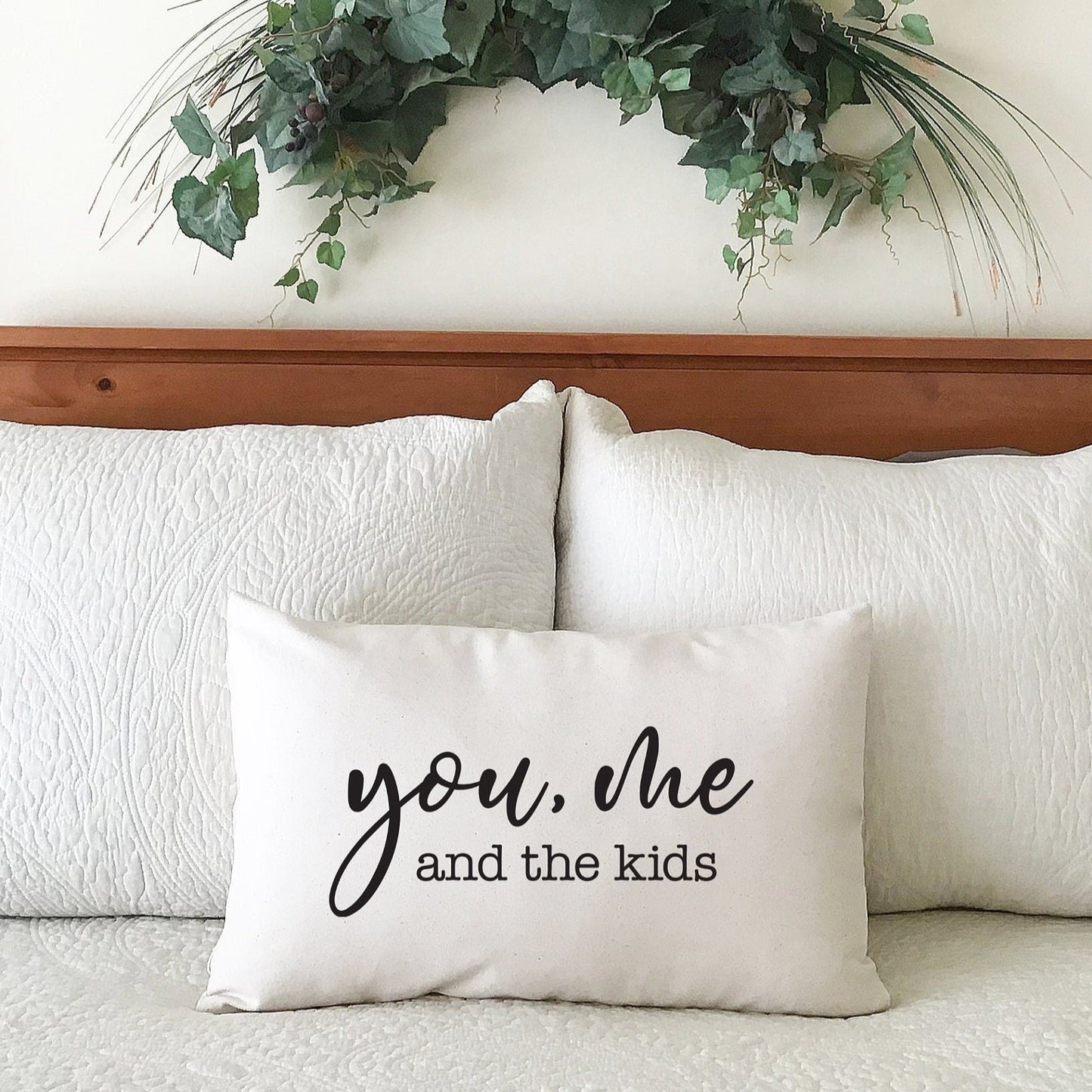 Custom You, Me and the Kids / Girls / Boys / Dogs / Cats  Canvas Pillow or Cover